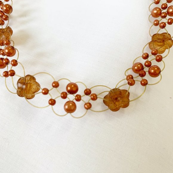 VINTAGE | 2000s CHOCKER BEADED NECKLACE - Picture 2 of 4